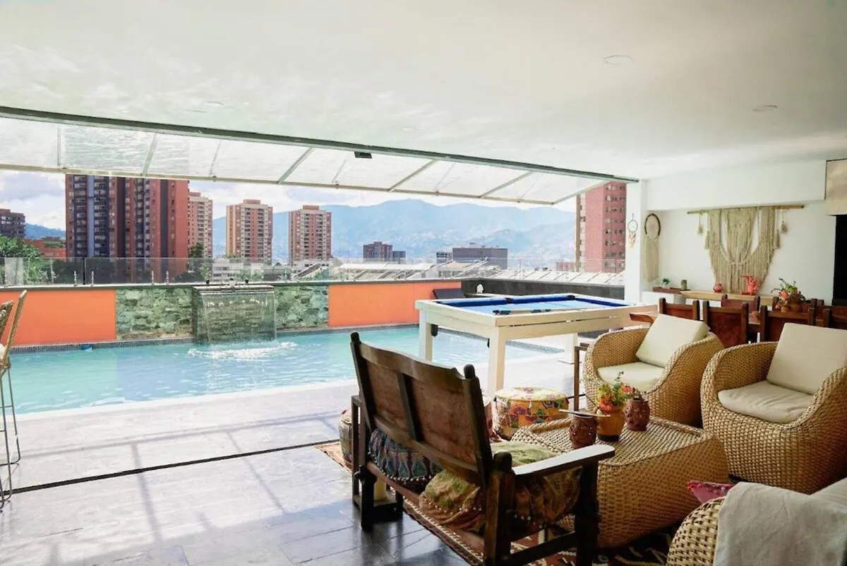 メデジンAmazing Ph In Poblado 5Bd & Heated Pool!アパートメント